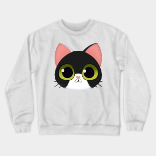 Cute Black and White Kitten Crewneck Sweatshirt